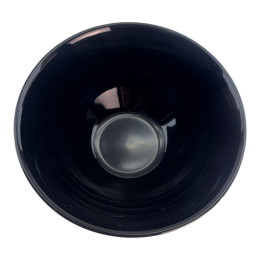 Ceramic bowl "Flowers" black (h-6 d-11.5 cm)