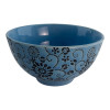 Ceramic bowl "Flowers" blue (h-6 d-11.5 cm)