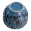 Ceramic bowl "Flowers" blue (h-6 d-11.5 cm)