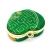 Шкатулка для украшений с зеркальцем зеленая (8х7х3,5 см)A