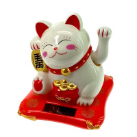 Cat Maneki-neko on a solar battery (10.5x10x9cm)