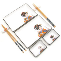 Сервиз для суши "Гейша" (2 персоны)(28х28х3,5 см)