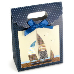 Package gift cardboard "Yacht" (12.5x6x16.5 cm)