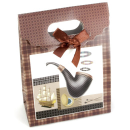 Package gift cardboard "Tube" (12.5x6x16.5 cm)