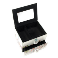 Шкатулка для украшений "Рандеву"с зеркальцем стеклянная (13,5х10х9,5 см)