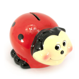 Скарбничка "Божа Корівка" кераміка червона (11х8, 5х7, 5 см)