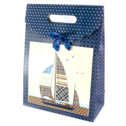 Package gift cardboard "Yacht" (25x11x32 cm)
