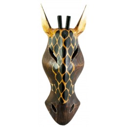 Маска "Жираф" расписная деревянная (30х11х3,5 см)A