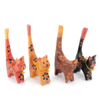 Cats wooden ring holders (eg 4 pcs) (11x5x7.5 cm) price per set