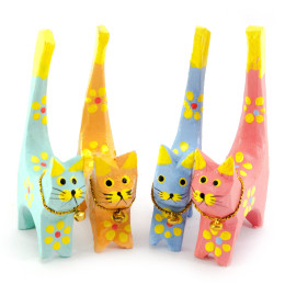 Cats wooden ring holders (eg 4 pcs) (11x5x7.5 cm)price for set C
