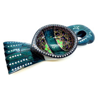 Bratina "Bird" solid wood inlaid with mother-of-pearl (34x16.5x6 cm)E