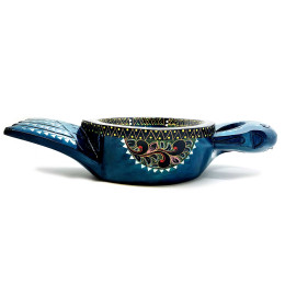 Bratina "Bird" solid wood inlaid with mother-of-pearl (34x16.5x6 cm)G