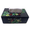 Napkin holder "Flowers" (26x15 cm) alder, solid wood, hand-painted