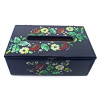 Napkin holder "Flowers" (26x15 cm) alder, solid wood, hand-painted