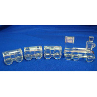 Steam locomotive with crystal wagons