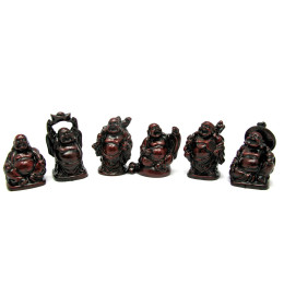 Hotei stone chips set (6 pcs) brown (h-5 cm package 25.5x7.5x3 cm)