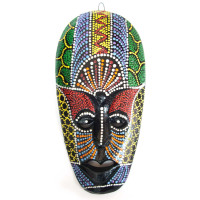 Painted wooden mask (20x10x2.5 cm)A