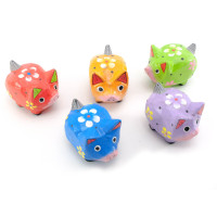 Свинки дерев'яні розписні набір 5 шт (1 шт-7х5, 5х4 см)