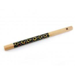 Painted bamboo flute (30.5x2x2 cm)