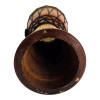 Djembe drum, painted wood with black skin (49x21x13.5 cm)