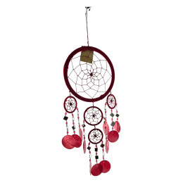 Ловец снов красный с зеркальцами (47х23 см)