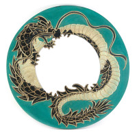Mosaic green mirror 