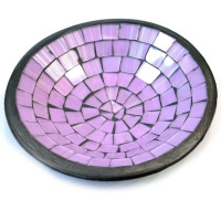 Terracotta dish with purple mosaic (d-15 h-3 cm)
