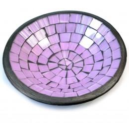 Блюдо терракотовое з фіолетовою мозаїкою (d-15 h-3 см)