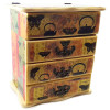 Chest of drawers "Chinese motif" (22x15x26) with open top cover alder, linden