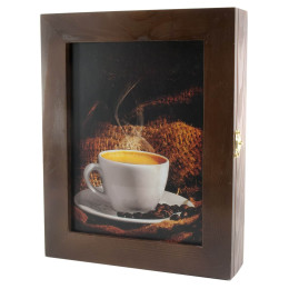 Ключниця "Кава" дерево (26,5х21х5,5 см)