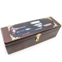 Case for bottles with a bartender's knife 