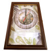 Ключниця з годинником "Оливки" масив дерева (30х20х6 см)