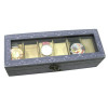 Watch box for 6 pcs "Purple", solid wood (31x11x8 cm)