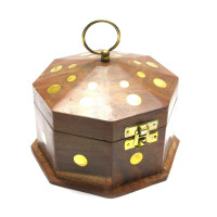 Casket rosewood 8 faces (15x15x10 cm) (5