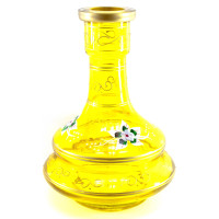 Bulb for hookah glass yellow (26x18x18 cm inner d-4.5 cm)