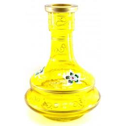 Колба для кальяна стекло желтая (26х18х18 см внутренний d-4,5 см)