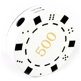 Lighter gas "Poker chip" white (d-4 cm)