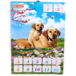 Календар пластиковий об'ємний "2018" (47х34 см)