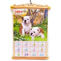 Volumetric plastic calendar "2018" (49x33 cm)
