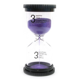 Часы песочные (3 минуты) "Фиолетовый песок" (9,7х4,5х4,5 см)