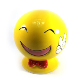 Копилка керамическая "Смайл" (11х8,5х8,5 см)C