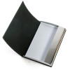 Business card holder leatherette on magnet blue (9.5x6.5x1.5 cm)