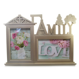 Фоторамка на 2 фото (фото 15х10 см) (32х22, 5х2 см)