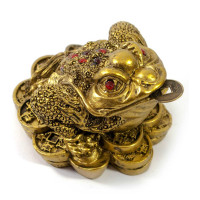 Жаба  каменная крошка "бронза" (8х7х5,5 см)