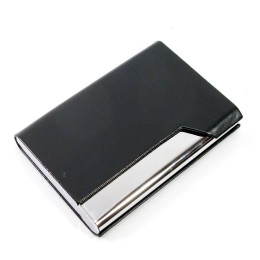 Визитница черная с магнитным замком (9,5х6,5х1,5 см)