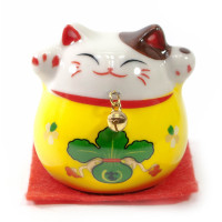 Yellow cat Maneki-neko (5x5x5 cm)