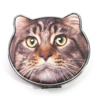 Зеркальце косметическое "Кошка" (8х7,5х1,5 см)