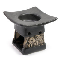 Ceramic aroma lamp "Elephants" (9.5x9.5x8 cm)