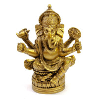 Ганеша каменная крошка "бронза" (13х9,5х4,5 см)