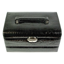 Скринька для біжутерії розсувна чорна (24,5х16,5х13 см)